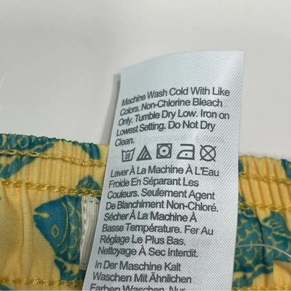 J‎ Crew Crew Cuts Boys Goldfish Swim Trunks Yellow Green